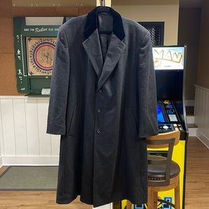 Petrocelli Uomo Long Coat 50R. Wool Blend with 19% Cashmere. Gray